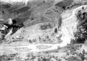 1 vue Torrent de Vachères, section entre les barrages n° 2 et 5 et baraque de chantier