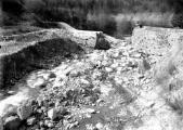 1 vue Torrent de Vachères, barrage n° 3 - Les deux ailes après la destruction de l'ouvrage