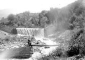1 vue Torrent de Vachères, barrages n° 4 et 3 bis après la crue de Juillet 1911