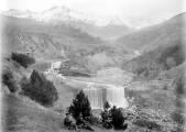1 vue Torrent de Vachères, barrage n° 5 après la crue de Juillet 1911