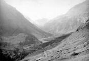 1 vue  - Crue des 27/28 Septembre 1928 - La vallée de La Biaysse à l\'amont de Dormillouze vers le col de Freissinières avec ses bois et ses pâturages (ouvre la visionneuse)