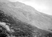 1 vue  - Crue des 27/28 Septembre 1928 - Versant dénudé de la rive gauche au-dessus des Viollins - Berges du torrent d\'Alibrand qui a barré le cours de La Biaysse (ouvre la visionneuse)