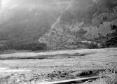 1 vue Rivière du Drac, crue du 28 Septembre 1928 entre le village des Borels et le pont des Eyrauds en face du hameau du Clapier