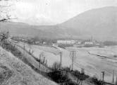 1 vue Rivière du Drac de la passerelle d'Ars au saut du Urin, printemps 1933.