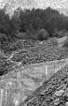 1 vue Torrent de Saint-Pancrace, Aile rive gauche et atterrissement du barrage n° 2 bis après la crue du 27 Juin 1952