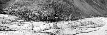 1 vue Le Bourg et ses cultures détruites après la crue des 27/28 septembre 1928, cône de déjections du torrent de Verney-Blanc. Rivière de la Séveraisse, crue des 27/28 septembre 1928, au Bourg.