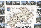 1 vue Département des Hautes-Alpes entourée de 12 minis cartes postalesAbeil, Gap