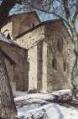 1 vue  - Abbaye de Boscodon du XIIe siècle (monument historique) à 1150 m d\'altitude. Ancien monastère de l\'ordre de Chalais. Le chevet de l\'égliseCézanne, Crots ; association des amis de Boscodon (ouvre la visionneuse)