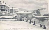 1 vue  - Porte d\'Embrun (effet de neige)Chautard, Briançon et Sainte-Catherine (ouvre la visionneuse)