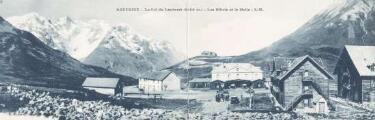 1 vue Le col du Lautaret (2058 m). Les hôtels et la MeijeA. Mollaret, Grenoble