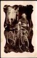 2 vues  - François-Louis Gros, à vélo : photo-carte postale (ouvre la visionneuse)